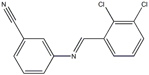 3-{[(E)-(2,3-dichlorophenyl)methylidene]amino}benzonitrile Structure