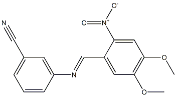 3-{[(E)-(4,5-dimethoxy-2-nitrophenyl)methylidene]amino}benzonitrile