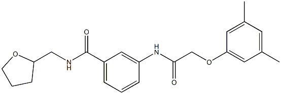 3-{[2-(3,5-dimethylphenoxy)acetyl]amino}-N-(tetrahydro-2-furanylmethyl)benzamide