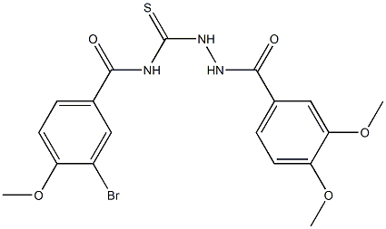 3-bromo-N-{[2-(3,4-dimethoxybenzoyl)hydrazino]carbothioyl}-4-methoxybenzamide|