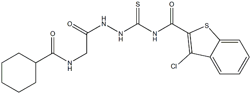 3-chloro-N-[(2-{2-[(cyclohexylcarbonyl)amino]acetyl}hydrazino)carbothioyl]-1-benzothiophene-2-carboxamide