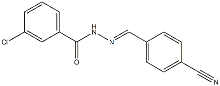  3-chloro-N'-[(E)-(4-cyanophenyl)methylidene]benzohydrazide