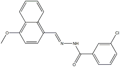 3-chloro-N'-[(E)-(4-methoxy-1-naphthyl)methylidene]benzohydrazide