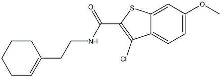 3-chloro-N-[2-(1-cyclohexen-1-yl)ethyl]-6-methoxy-1-benzothiophene-2-carboxamide Structure