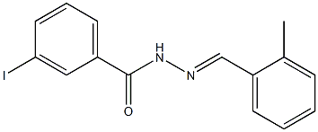 3-iodo-N'-[(E)-(2-methylphenyl)methylidene]benzohydrazide Struktur