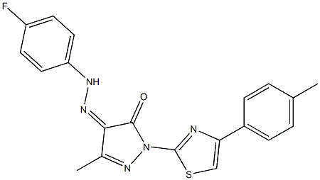 3-methyl-1-[4-(4-methylphenyl)-1,3-thiazol-2-yl]-1H-pyrazole-4,5-dione 4-[N-(4-fluorophenyl)hydrazone]