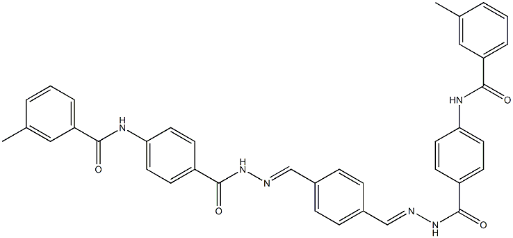 3-methyl-N-(4-{[2-((E)-{4-[((E)-2-{4-[(3-methylbenzoyl)amino]benzoyl}hydrazono)methyl]phenyl}methylidene)hydrazino]carbonyl}phenyl)benzamide Structure