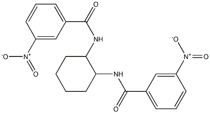 3-nitro-N-{2-[(3-nitrobenzoyl)amino]cyclohexyl}benzamide Struktur