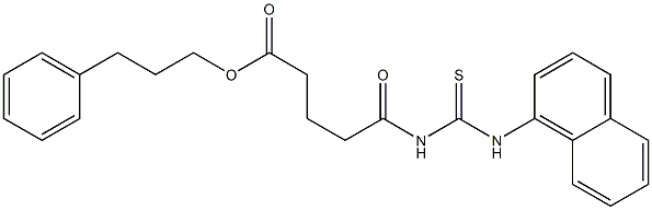 3-phenylpropyl 5-{[(1-naphthylamino)carbothioyl]amino}-5-oxopentanoate Structure