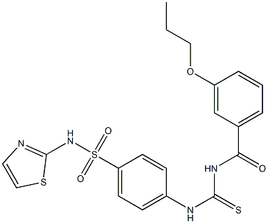 4-({[(3-propoxybenzoyl)amino]carbothioyl}amino)-N-(1,3-thiazol-2-yl)benzenesulfonamide