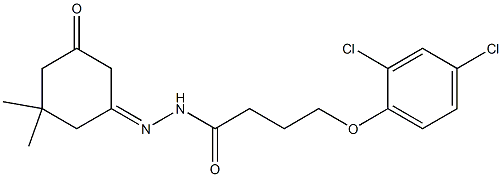 4-(2,4-dichlorophenoxy)-N'-(3,3-dimethyl-5-oxocyclohexylidene)butanohydrazide,,结构式