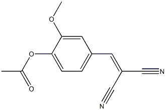 4-(2-cyano-3-nitrilo-1-propenyl)-2-methoxyphenyl acetate,,结构式