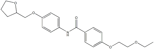 4-(2-ethoxyethoxy)-N-[4-(tetrahydro-2-furanylmethoxy)phenyl]benzamide 结构式