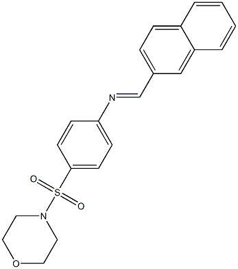 N-[4-(4-morpholinylsulfonyl)phenyl]-N-[(E)-2-naphthylmethylidene]amine Structure