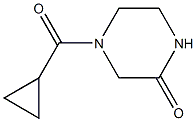 4-(cyclopropylcarbonyl)-2-piperazinone 化学構造式