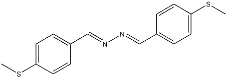 4-(methylsulfanyl)benzaldehyde N-{(E)-[4-(methylsulfanyl)phenyl]methylidene}hydrazone Struktur