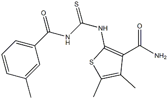 4,5-dimethyl-2-({[(3-methylbenzoyl)amino]carbothioyl}amino)-3-thiophenecarboxamide|