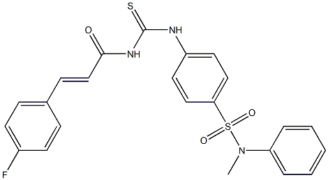 4-[({[(E)-3-(4-fluorophenyl)-2-propenoyl]amino}carbothioyl)amino]-N-methyl-N-phenylbenzenesulfonamide|