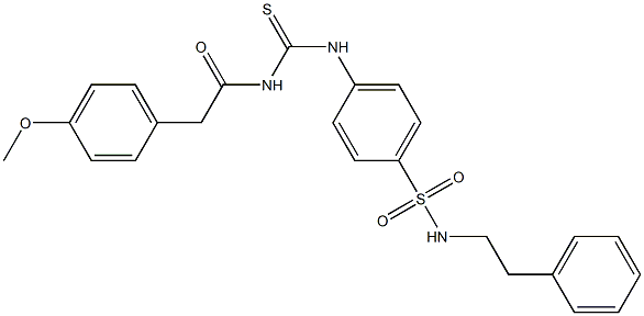 4-[({[2-(4-methoxyphenyl)acetyl]amino}carbothioyl)amino]-N-phenethylbenzenesulfonamide