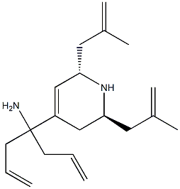 1-allyl-1-[(2S,6S)-2,6-bis(2-methyl-2-propenyl)-1,2,3,6-tetrahydro-4-pyridinyl]-3-butenylamine,,结构式