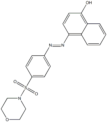 4-{(E)-2-[4-(4-morpholinylsulfonyl)phenyl]diazenyl}-1-naphthol Structure