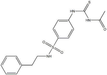 4-{[(acetylamino)carbothioyl]amino}-N-phenethylbenzenesulfonamide Structure