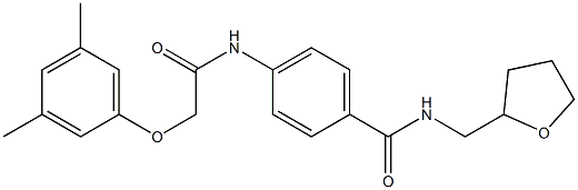4-{[2-(3,5-dimethylphenoxy)acetyl]amino}-N-(tetrahydro-2-furanylmethyl)benzamide Structure