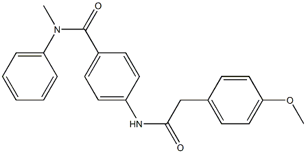 4-{[2-(4-methoxyphenyl)acetyl]amino}-N-methyl-N-phenylbenzamide Struktur