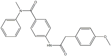 4-{[2-(4-methoxyphenyl)acetyl]amino}-N-methyl-N-phenylbenzamide,,结构式