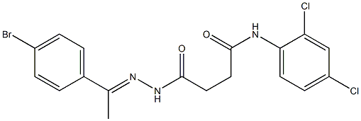 4-{2-[(E)-1-(4-bromophenyl)ethylidene]hydrazino}-N-(2,4-dichlorophenyl)-4-oxobutanamide Structure