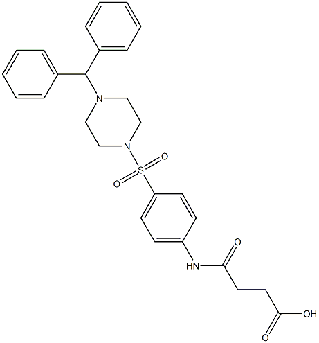  4-{4-[(4-benzhydryl-1-piperazinyl)sulfonyl]anilino}-4-oxobutanoic acid