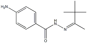 4-amino-N'-[(Z)-1,2,2-trimethylpropylidene]benzohydrazide 化学構造式