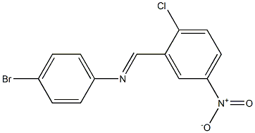 N-(4-bromophenyl)-N-[(E)-(2-chloro-5-nitrophenyl)methylidene]amine,,结构式