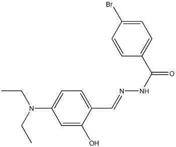 4-bromo-N'-{(E)-[4-(diethylamino)-2-hydroxyphenyl]methylidene}benzohydrazide Structure