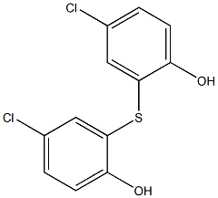 4-chloro-2-[(5-chloro-2-hydroxyphenyl)sulfanyl]phenol Struktur