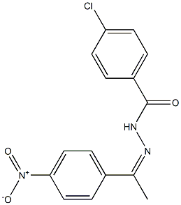 4-chloro-N'-[(Z)-1-(4-nitrophenyl)ethylidene]benzohydrazide Structure