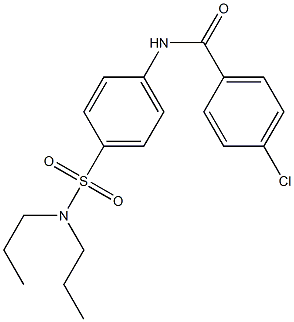 4-chloro-N-{4-[(dipropylamino)sulfonyl]phenyl}benzamide,,结构式