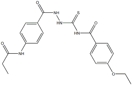 4-ethoxy-N-({2-[4-(propionylamino)benzoyl]hydrazino}carbothioyl)benzamide