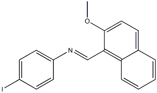 N-(4-iodophenyl)-N-[(E)-(2-methoxy-1-naphthyl)methylidene]amine Structure