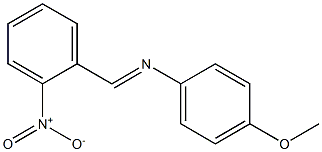 N-(4-methoxyphenyl)-N-[(E)-(2-nitrophenyl)methylidene]amine Struktur