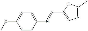 N-(4-methoxyphenyl)-N-[(E)-(5-methyl-2-furyl)methylidene]amine Struktur