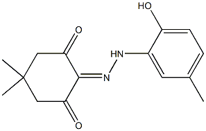 5,5-dimethyl-1,2,3-cyclohexanetrione 2-[N-(2-hydroxy-5-methylphenyl)hydrazone],,结构式