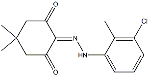 5,5-dimethyl-1,2,3-cyclohexanetrione 2-[N-(3-chloro-2-methylphenyl)hydrazone] Structure
