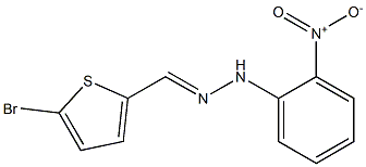 5-bromo-2-thiophenecarbaldehyde N-(2-nitrophenyl)hydrazone Structure