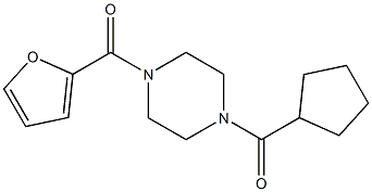 cyclopentyl[4-(2-furoyl)-1-piperazinyl]methanone Structure