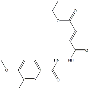 ethyl (E)-4-[2-(3-iodo-4-methoxybenzoyl)hydrazino]-4-oxo-2-butenoate,,结构式