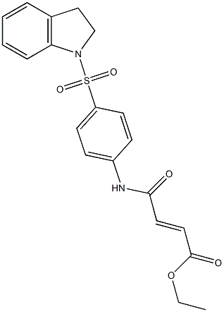 ethyl (E)-4-[4-(2,3-dihydro-1H-indol-1-ylsulfonyl)anilino]-4-oxo-2-butenoate Structure