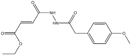 ethyl (E)-4-{2-[2-(4-methoxyphenyl)acetyl]hydrazino}-4-oxo-2-butenoate Struktur