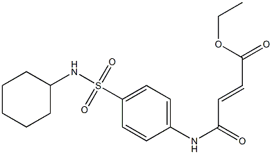 ethyl (E)-4-{4-[(cyclohexylamino)sulfonyl]anilino}-4-oxo-2-butenoate Struktur