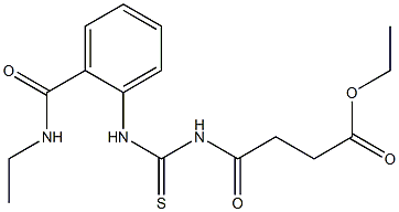 ethyl 4-[({2-[(ethylamino)carbonyl]anilino}carbothioyl)amino]-4-oxobutanoate Structure